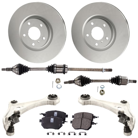 Front, Driver and Passenger Side Axle Assembly - 7-Piece Kit FWD, 3.5L, 6Cyl