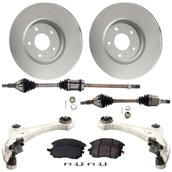 Front, Driver and Passenger Side Axle Assembly - 7-Piece Kit FWD, 3.5L, 6Cyl