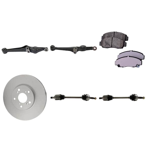 Front, Driver and Passenger Side Axle Assembly - 7-Piece Kit, 3.2L, 6Cyl