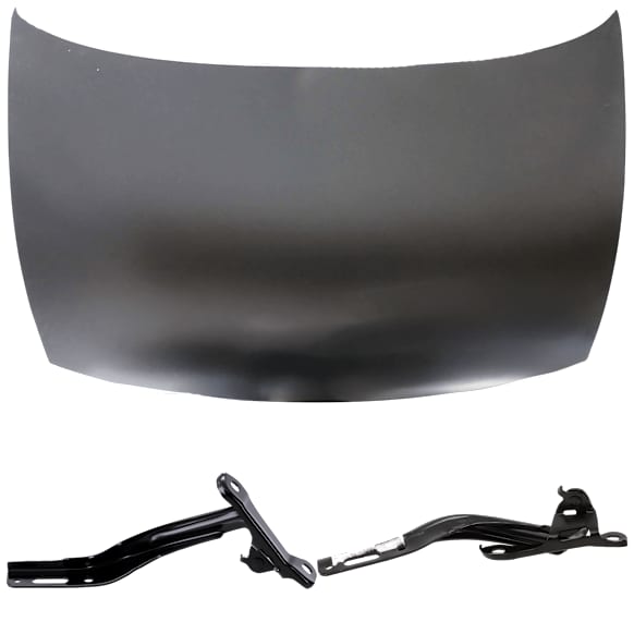2008 Honda Civic EX - 3-Piece Kit Factory Style Hood, 4-Door, Steel, Primed, Sedan, Includes (1) Hood and (2) Hood Hinge