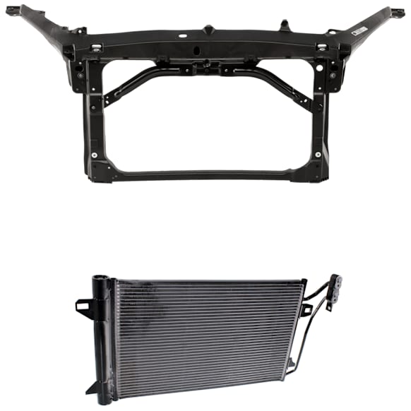 2011 Ford Fusion - 2-Piece Kit Radiator Support Assembly, 3.0L 6Cyl, Includes (1) A/C Condenser and (1) Radiator Support Assembly
