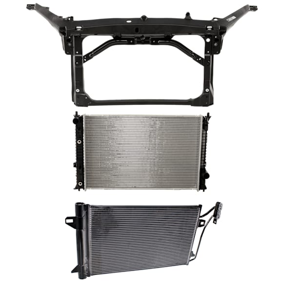 3-Piece Kit Radiator Support Assembly, 2.5L Engine, includes Radiator and A/C Condenser