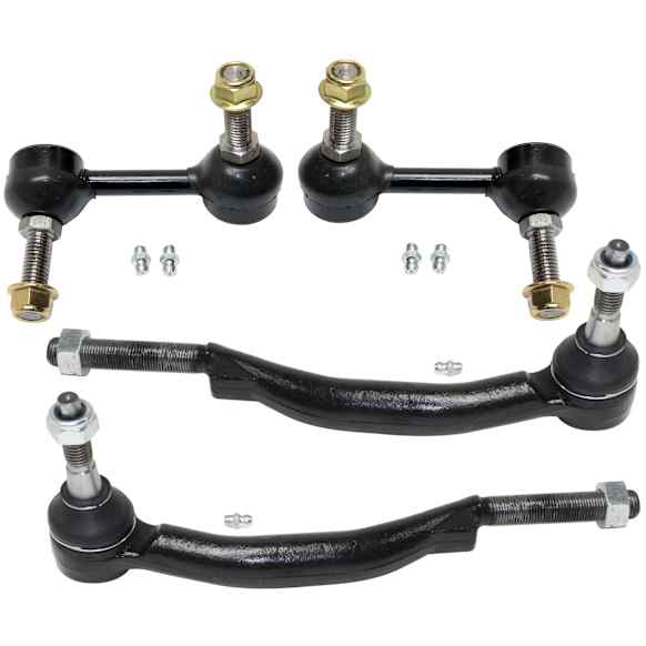 4-Piece Kit Front, Driver and Passenger Side Suspension Kit, Includes (2) Tie Rod End and (2) Sway Bar Link