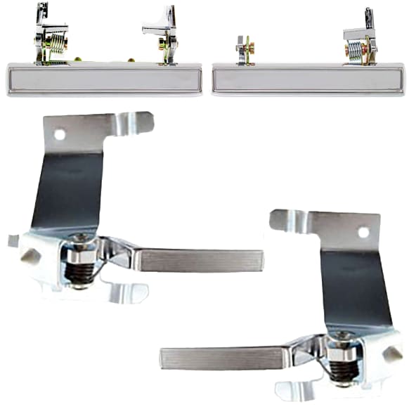 1987 Chevrolet Monte Carlo Base - 4-Piece Kit Front, Driver and Passenger Side Chrome Interior Door Handle, Includes (2) Exterior Door Handle and (2) Interior Door Handle