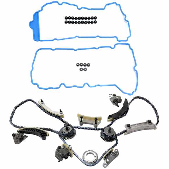 2008 Cadillac CTS - 2-Piece Kit Timing Chain Kit, DOHC, LY7 Engine, VIN 7, 24 Valve, LY7, With Spark Plug Tube Seals Grommets If Applicable, 3.6L 6Cyl,  Includes (1) Timing Chain Kit and (1) Valve Cover Gasket