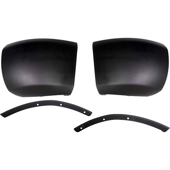 4-Piece Kit Front, Driver and Passenger Side Bumper End, Textured, Plastic, Includes (2) Bumper End and (2) Bumper Trim