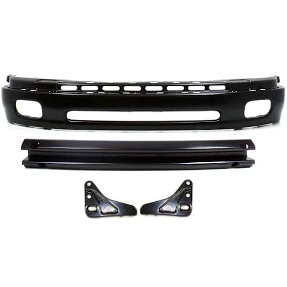 2000 Toyota Tundra - 4-Piece Kit Front, Lower Bumper, For Models With Steel , Painted Black,  Includes (1) Bumper, (2) Bumper Bracket, and (1) Bumper Reinforcement
