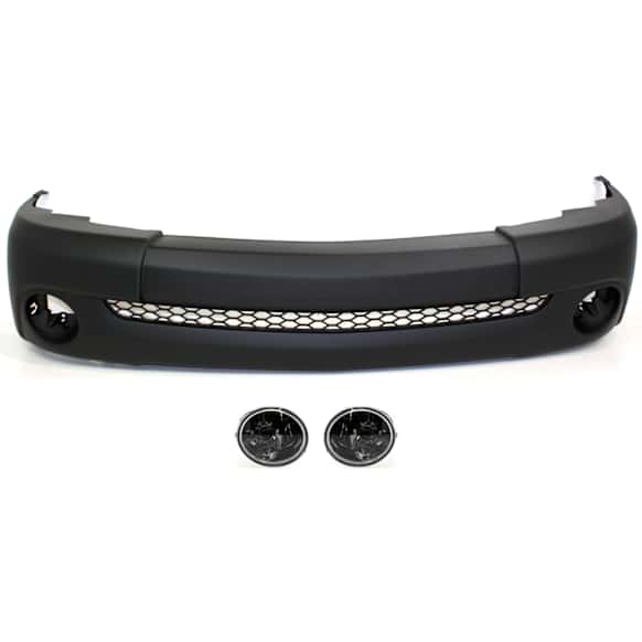 2003 Toyota Tundra - 3-Piece Kit Front Primed Bumper Cover, Standard Cab Pickup (Regular Cab), Standard Cab Pickup, Includes (1) Bumper Cover and (2) Fog Light