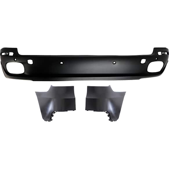 3-Piece Kit, Rear Primed Bumper Cover, Includes (1) Bumper Cover and (2) Bumper End