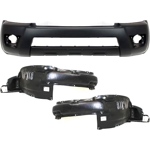 3-Piece Kit, Front Primed Bumper Cover, Includes (1) Bumper Cover and (2) Fender Liner