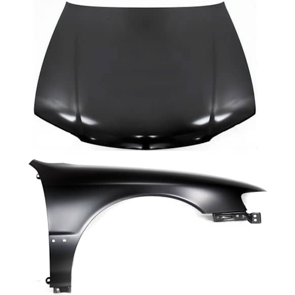 1994 Honda Accord - 2-Piece Kit Factory Style Steel Hood, Primed, Includes (1) Fender and (1) Hood
