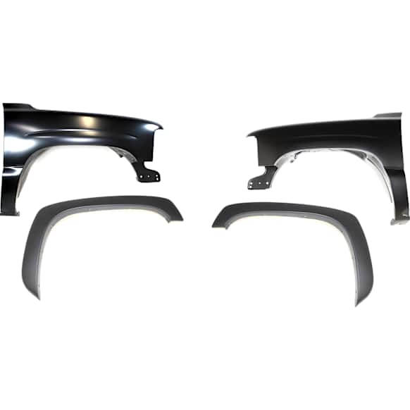 4-Piece Kit, Front, Driver and Passenger Side Fender, Includes (2) Fender and (2) Fender Flares