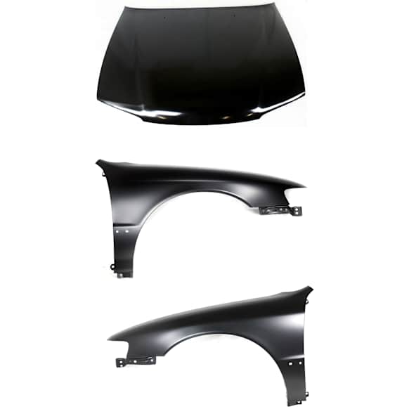 1996 Honda Accord - 3-Piece Kit Factory Style Steel Hood, Primed, Includes (2) Fender and (1) Hood
