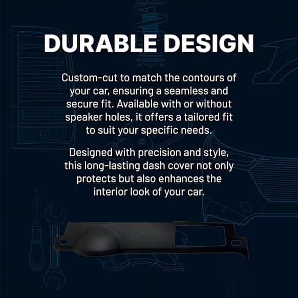 2001 Dodge Ram 3500 - 2-Piece Kit Dash Cover, Black, Molded; Overlay Over Factory Dash, Includes (1) Dash Cover and (1) Instrument Panel Cover