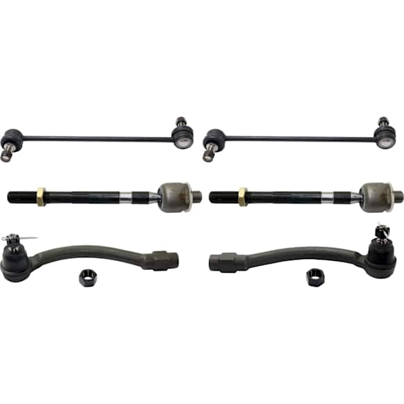 6-Piece Kit Front Suspension Kit, Includes (2) Sway Bar Link and (4) Tie Rod End