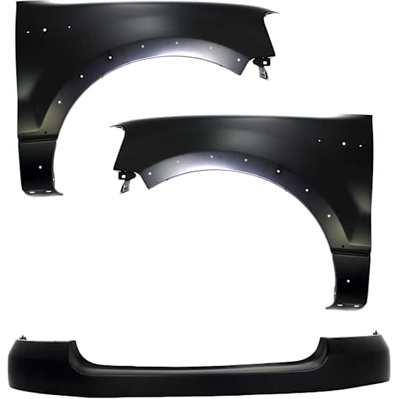 3-Piece Kit, Front, Driver and Passenger Side Fender, Includes (1) Bumper Cover and (2) Fender