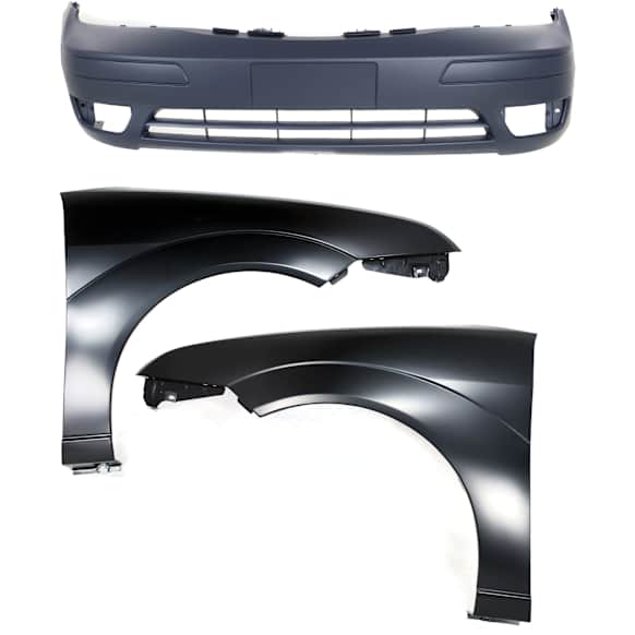3-Piece Kit, Front Primed Bumper Cover, For Models Without Appearance Package, Includes (1) Bumper Cover and (2) Fender