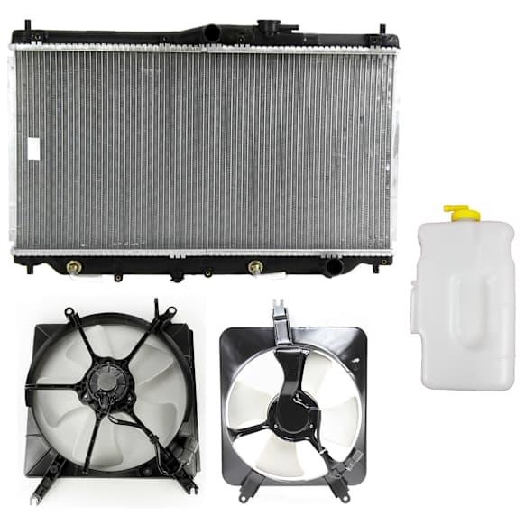 4-Piece Kit Radiator, 2.2L, 4Cyl, Includes (1) Radiator, (2) Cooling Fan Assembly and (1) Coolant Reservoir