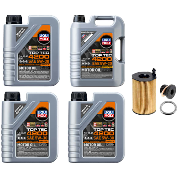 KIT-121324-08 7-Piece Kit Synthetic Motor Oil, 7-Piece Kit, Includes (4) Motor Oil, (1) Oil Drain Plug, (1) Oil Filter and (1) Oil Drain Plug Gasket