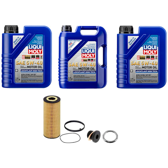 2009 Audi A6 Quattro - 6-Piece Kit Synthetic Motor Oil, 6.87 Quart (qt) capacity, Includes (3) Motor Oil, (1) Oil Drain Plug, (1) Oil Drain Plug Gasket and (1) Oil Filter