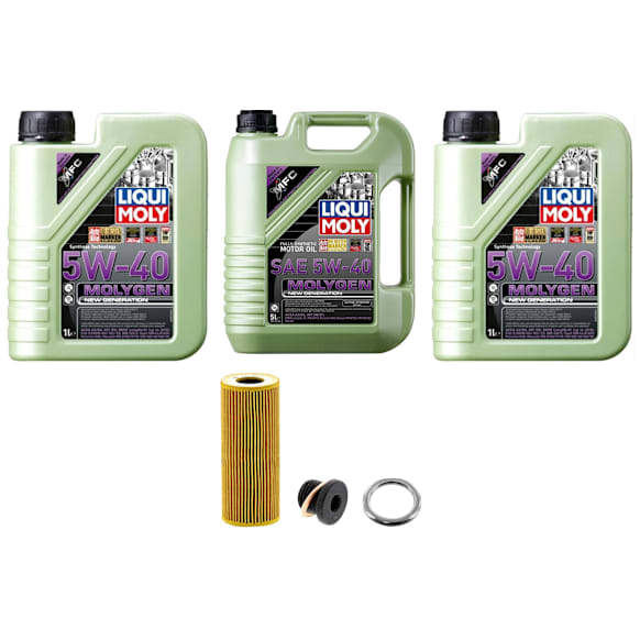 2006 Audi A4 - 6-Piece Kit Full Synthetic Motor Oil, 6.87 Quart (qt) capacity, Includes (3) Motor Oil, (1) Oil Drain Plug, (1) Oil Drain Plug Gasket and (1) Oil Filter