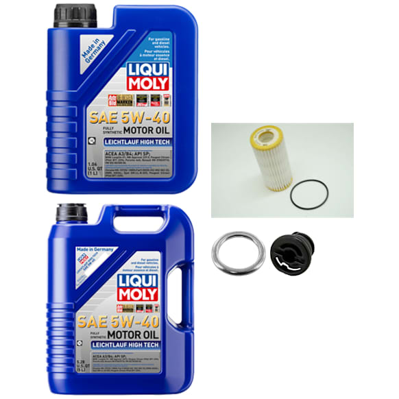 KIT-121324-19 5-Piece Kit Synthetic Motor Oil, 5-Piece Kit, Includes (2) Motor Oil, (1) Oil Drain Plug, (1) Oil Filter and (1) Oil Drain Plug Gasket
