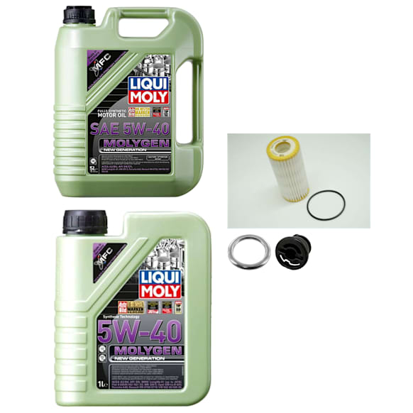 KIT-121324-20 5-Piece Kit Full Synthetic Motor Oil, 5-Piece Kit, Includes (2) Motor Oil, (1) Oil Drain Plug, (1) Oil Filter and (1) Oil Drain Plug Gasket