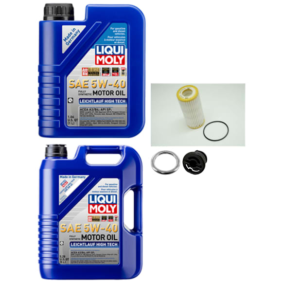 KIT-121324-21 5-Piece Kit Synthetic Motor Oil, 5-Piece Kit, Includes (2) Motor Oil, (1) Oil Drain Plug, (1) Oil Filter and (1) Oil Drain Plug Gasket