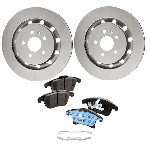 Front Brake Disc and Pad Kit, G-Coated, Plain Surface, 5 Lugs, 352.04 mm, Ceramic