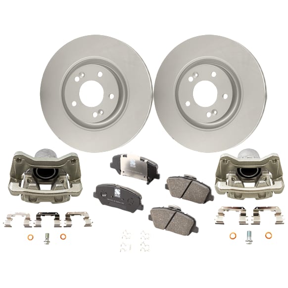 Front Brake Kit With Calipers, G-Coated, Plain Surface, 5 Lugs, 320.04 mm, Ceramic, FWD
