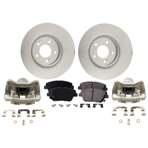 Front Brake Kit With Calipers, G-Coated, Plain Surface, 5 Lugs, 320.04 mm, Ceramic, FWD