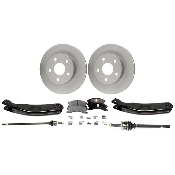 Front, Driver and Passenger Side Axle Assembly - 7-Piece Kit 4WD