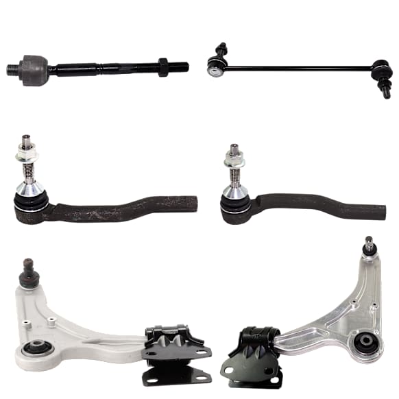 8-Piece Kit Front Suspension Kit, Includes (2) Control Arm, (2) Sway Bar Link, and (4) Tie Rod End