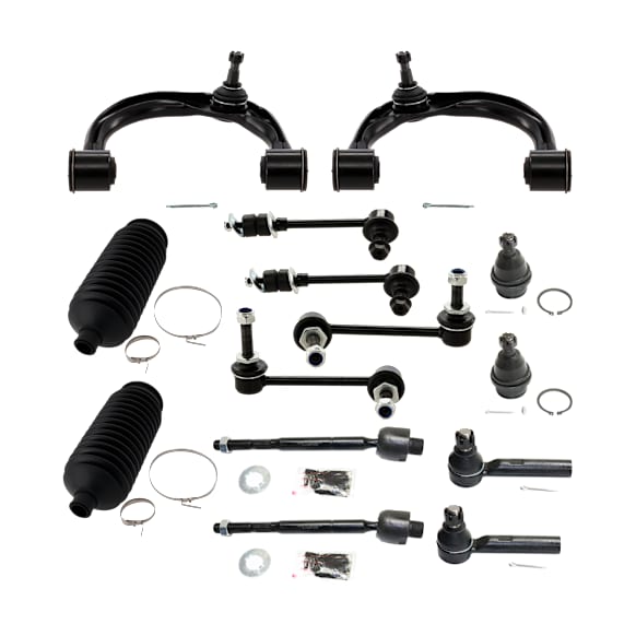 2009 Lexus GX470 - 14-Piece Kit Front, Driver and Passenger Side, Upper Control Arms, Includes (2) Ball Joint, (2) Control Arm, (2) Steering Rack Boot, (4) Sway Bar Link, and (4) Tie Rod End