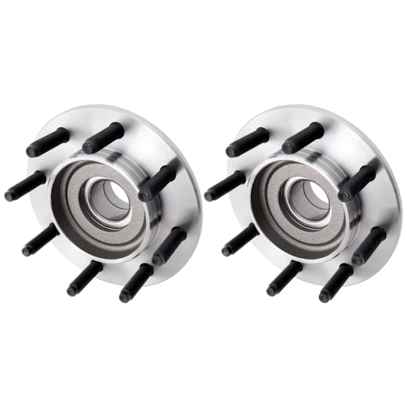 2-Wheel Set Front, Driver and Passenger Side Wheel Hub, 8 Lugs, With Bearing, RWD, Includes (2) Sway Bar Link and (2) Wheel Hub
