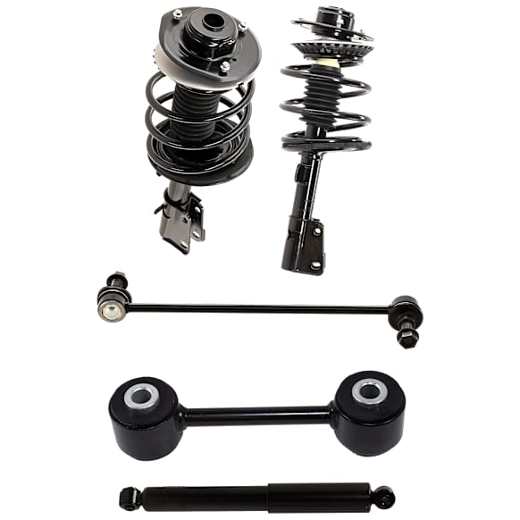 8-Piece Kit Front and Rear, Driver and Passenger Side Shock and Fully Loaded Strut, Includes (4) Shock Absorber and Strut Assembly and (4) Sway Bar Link