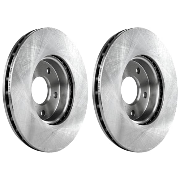 2-Wheel Set Front Brake Disc and Pad Kit, Plain Surface 277.88 mm, Includes (2) Brake Disc and (1) Brake Pad Set