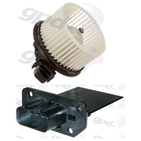 2008 Ford Escape - 2-Piece Kit Blower Motor, GAS, Blower Resistor, For Pigtail Use 1712341, With Manual A.C. Control, Production Date Before May 07 2008