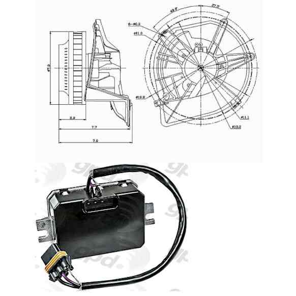 KIT-201009-160 2-Piece Kit Blower Motor, Includes (1) Blower Motor and (1) Blower Motor Resistor