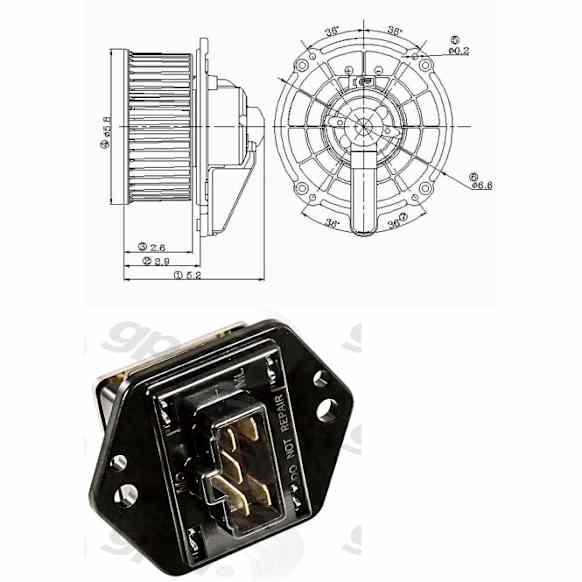 2002 Isuzu Trooper - 2-Piece Kit Blower Motor, With Air Conditioning