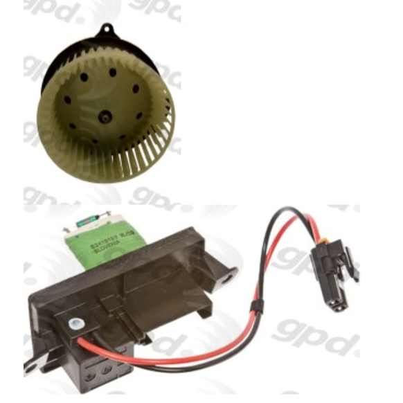 2003 Cadillac Escalade ESV - 2-Piece Kit Blower Motor, With Custom Center Console, Includes (1) Blower Motor and (1) Blower Motor Resistor