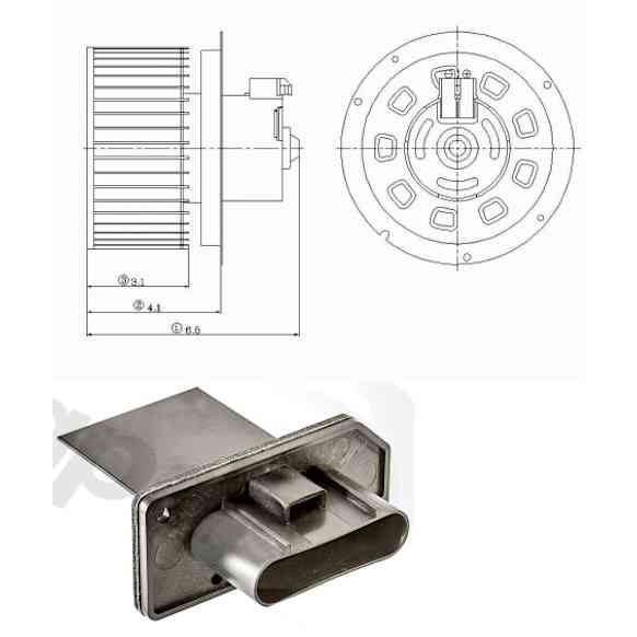 KIT-201009-207 2-Piece Kit Blower Motor, Includes (1) Blower Motor and (1) Blower Motor Resistor