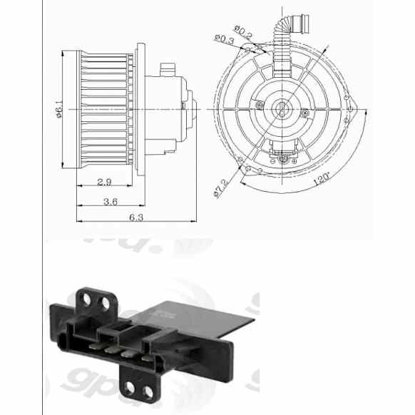 2001 Nissan Pathfinder - 2-Piece Kit Blower Motor