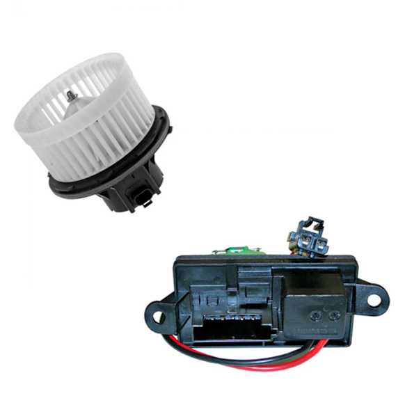 2001 GMC Sierra 2500 HD - 2-Piece Kit Blower Motor, Includes (1) Blower Motor and (1) Blower Motor Resistor