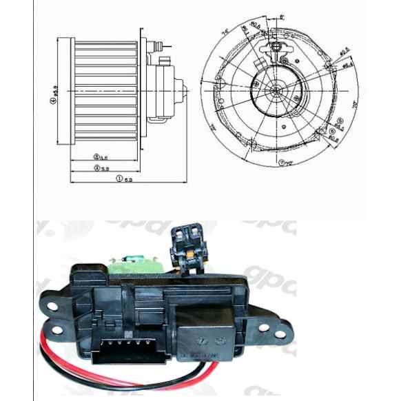 1999 Cadillac Escalade - 2-Piece Kit Blower Motor, Bolt-On