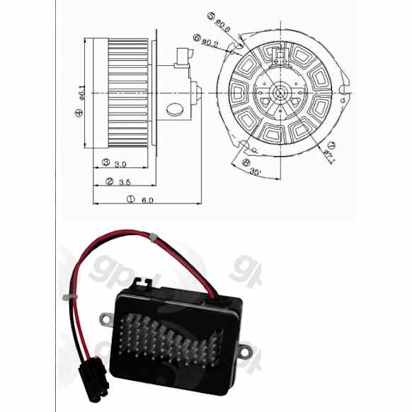 KIT-201009-86 2-Piece Kit Blower Motor, Includes (1) Blower Motor and (1) Blower Motor Resistor