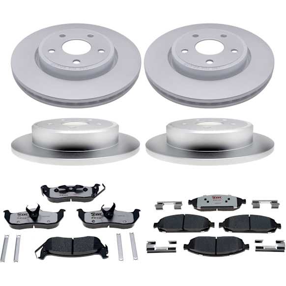 KIT-210513-1137 4-Wheel Set Brake Disc and Pad Kit, Front-328.17 mm/Rear-320.04 mm Element3 EHT Series, Includes (4) Brake Disc and (2) Brake Pad Set