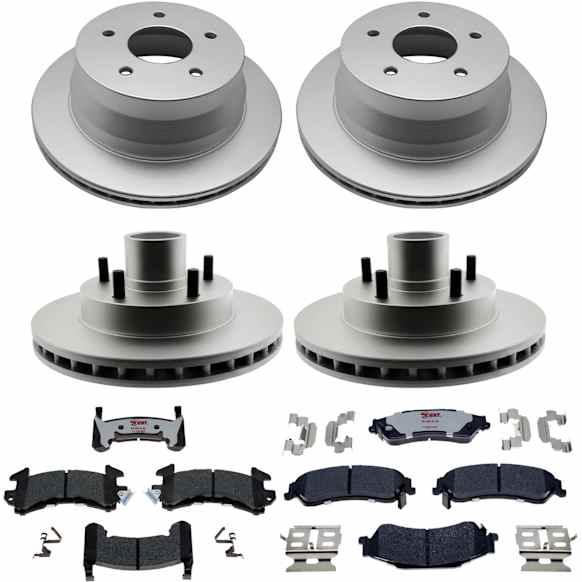 KIT-210513-1271 4-Wheel Set Brake Disc and Pad Kit, Front-266.7 mm/Rear-294.89 mm Element3 EHT Series, Includes (4) Brake Disc and (2) Brake Pad Set