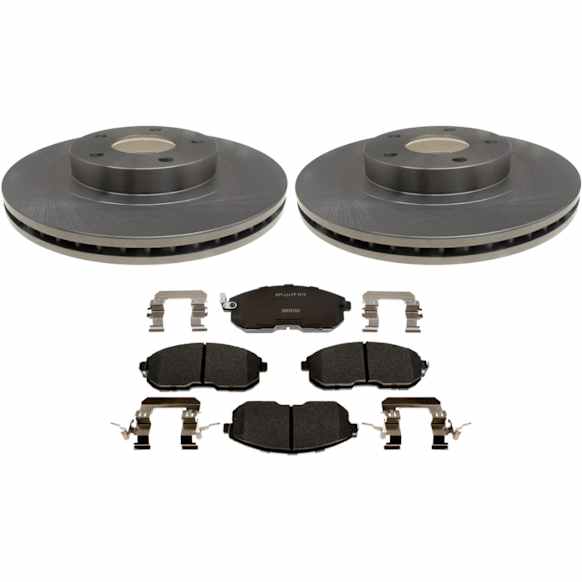 2006 Nissan Altima - 2-Wheel Set Front Brake Disc and Pad Kit, 295.91 mm, OE Equipped With Ceramic Pads, Professional Grade, 2.5L 4Cyl, R-Line Series Includes (2) Disc and (1) Pad Set