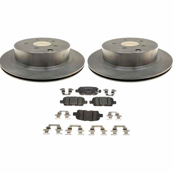 2013 Nissan Pathfinder - 2-Wheel Set Rear Brake Disc and Pad Kit, 308.1 mm, 3.5L 6Cyl, R-Line Series Includes (2) Disc and (1) Pad Set